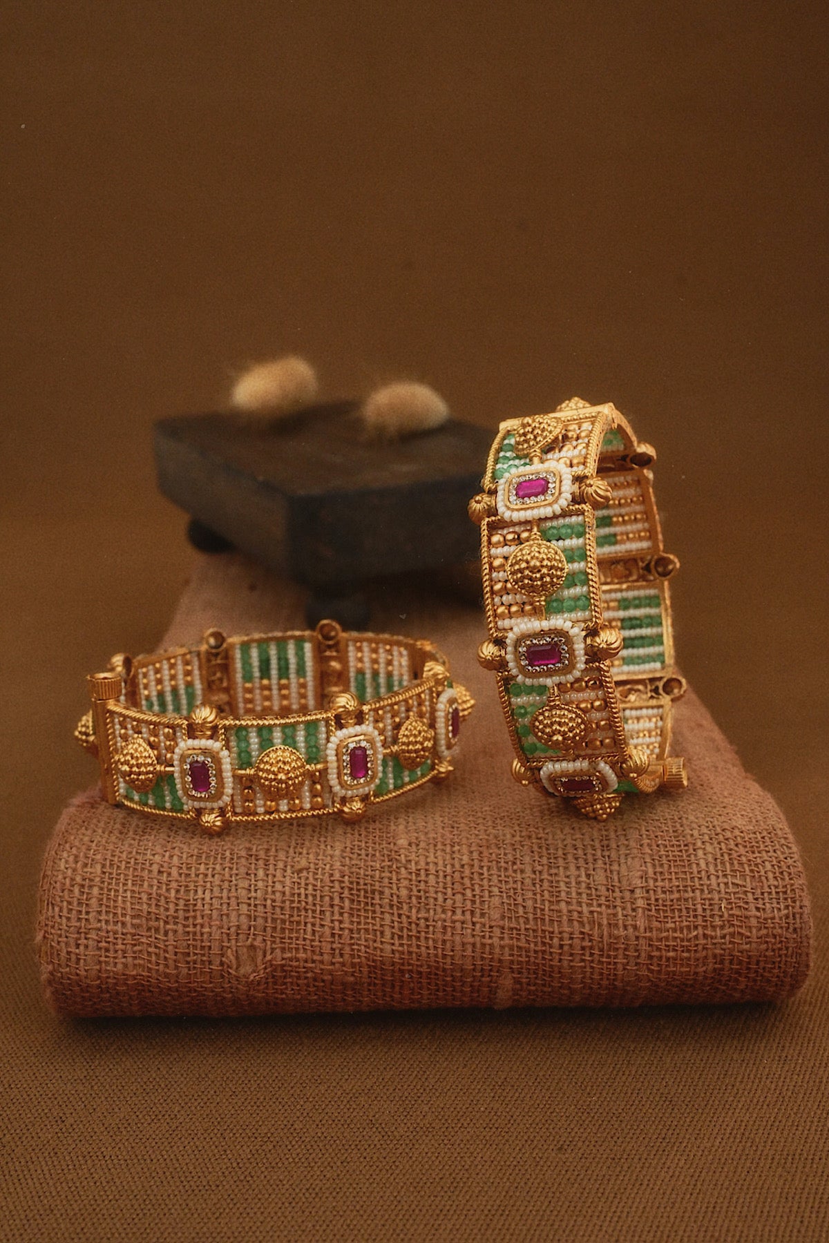 Garima Ruby Mint Bangles
