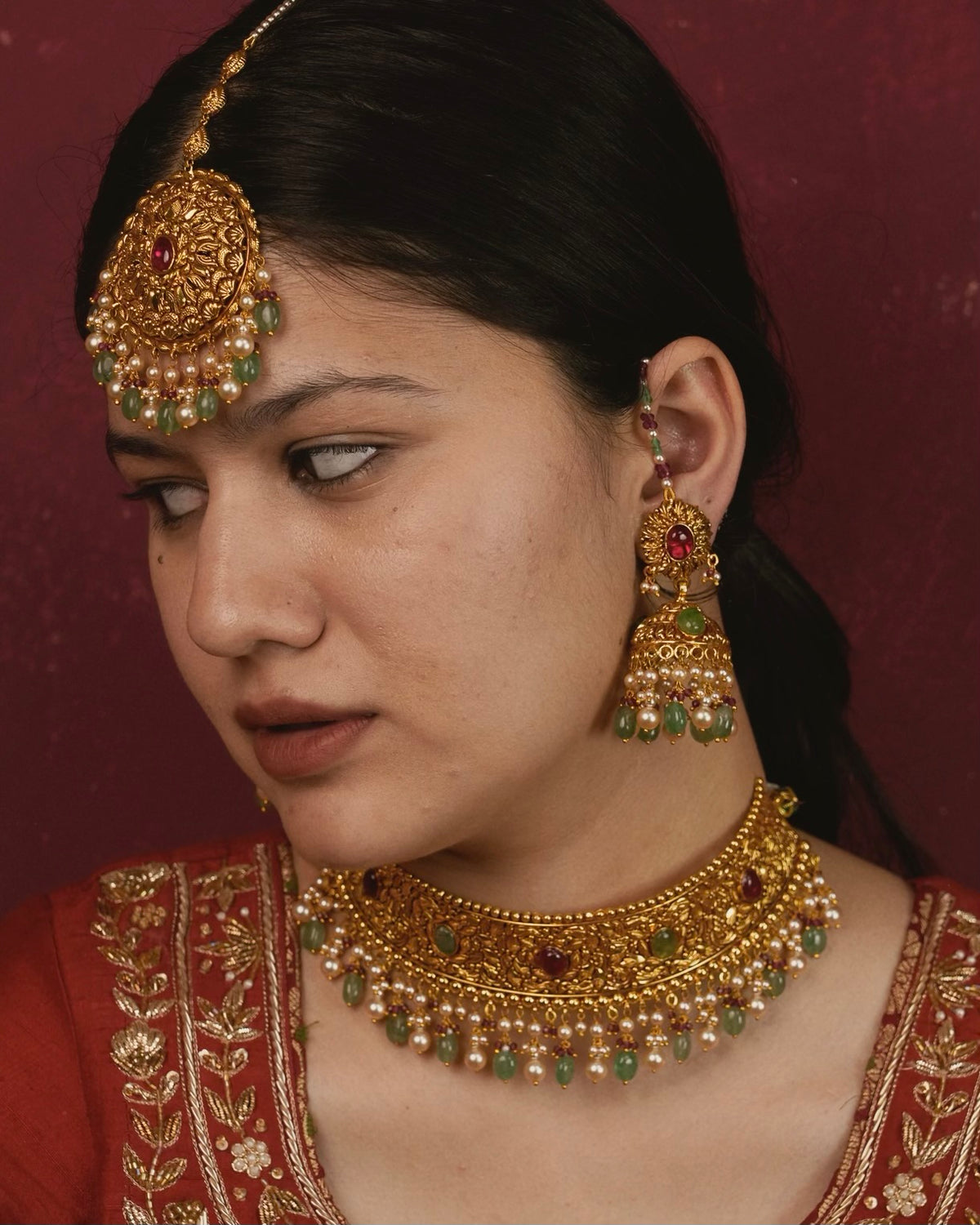 Saleem Choker Set with Tikka
