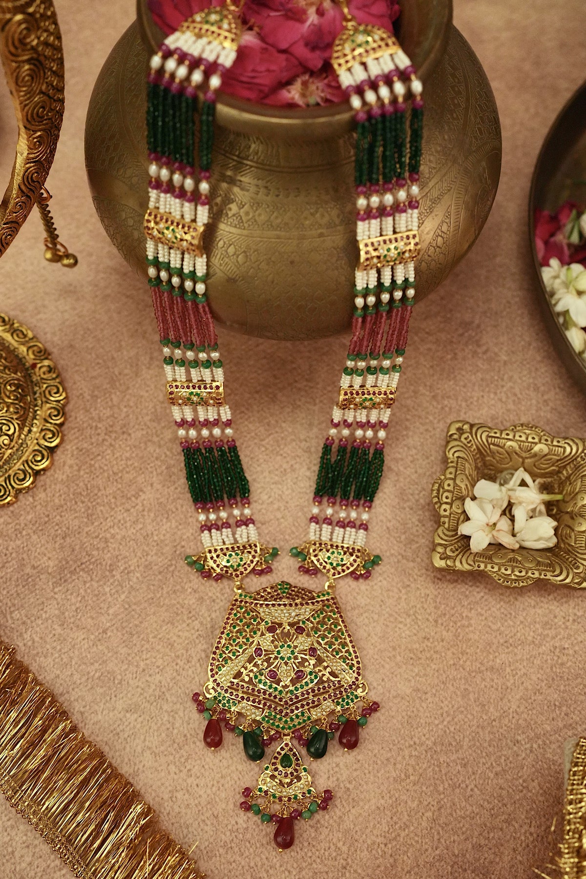 Surmai Jadau Raani Haar