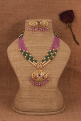 Gulabi Jadau Necklace Set