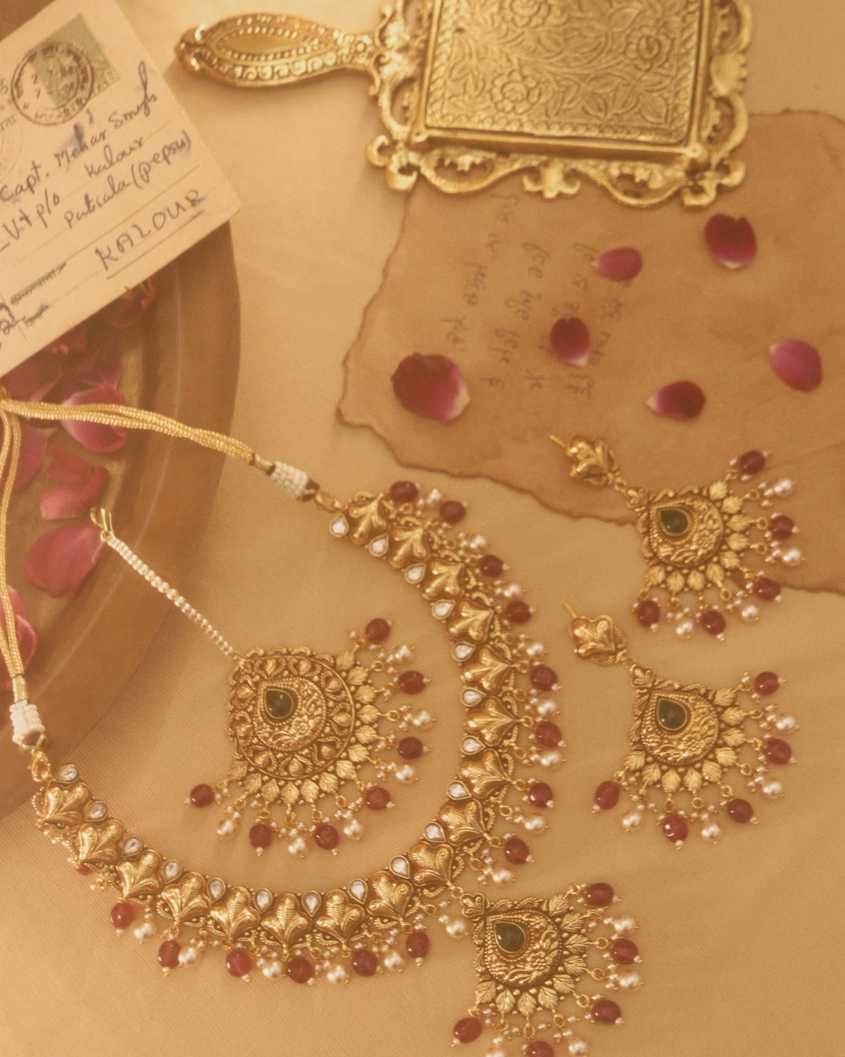Nadia Necklace Set & Tikka