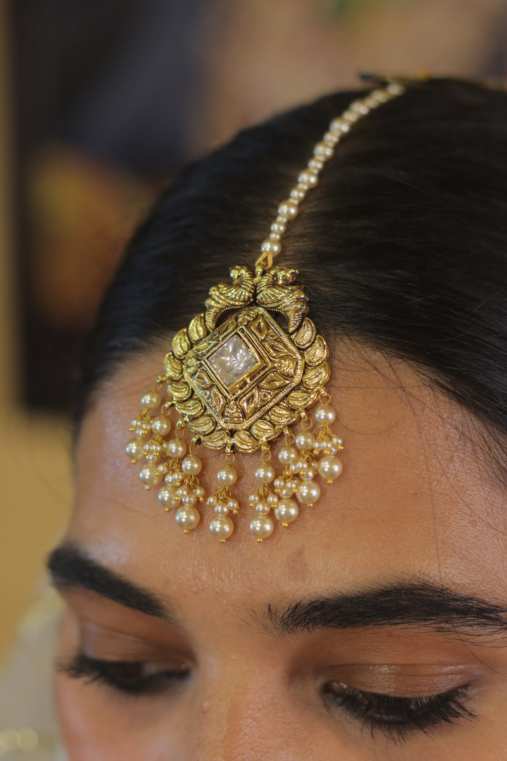 Rida Pearl Choker Set with Tikka