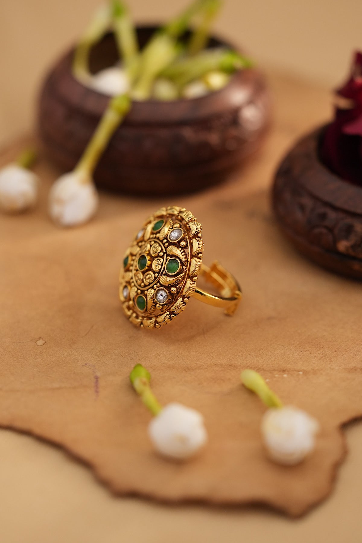 Deepa Emerald Ring