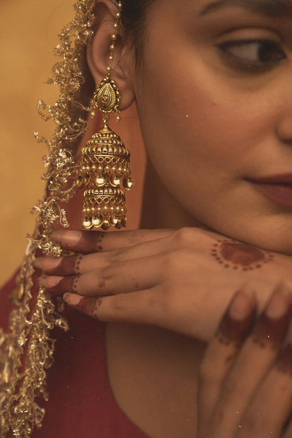 Patiala Double Jhumki Earrings