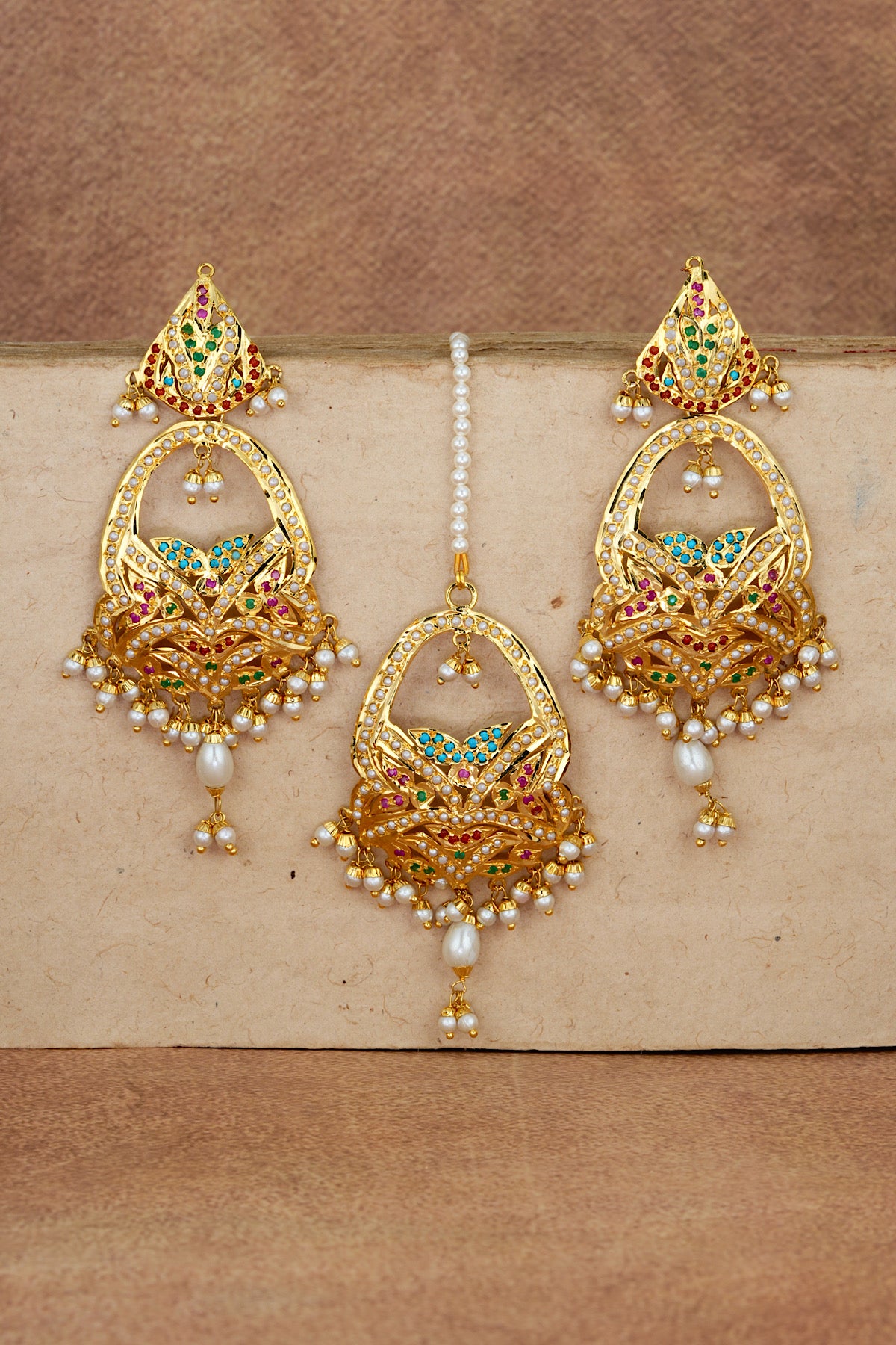 Rinkal Jadau Earrings Tikka