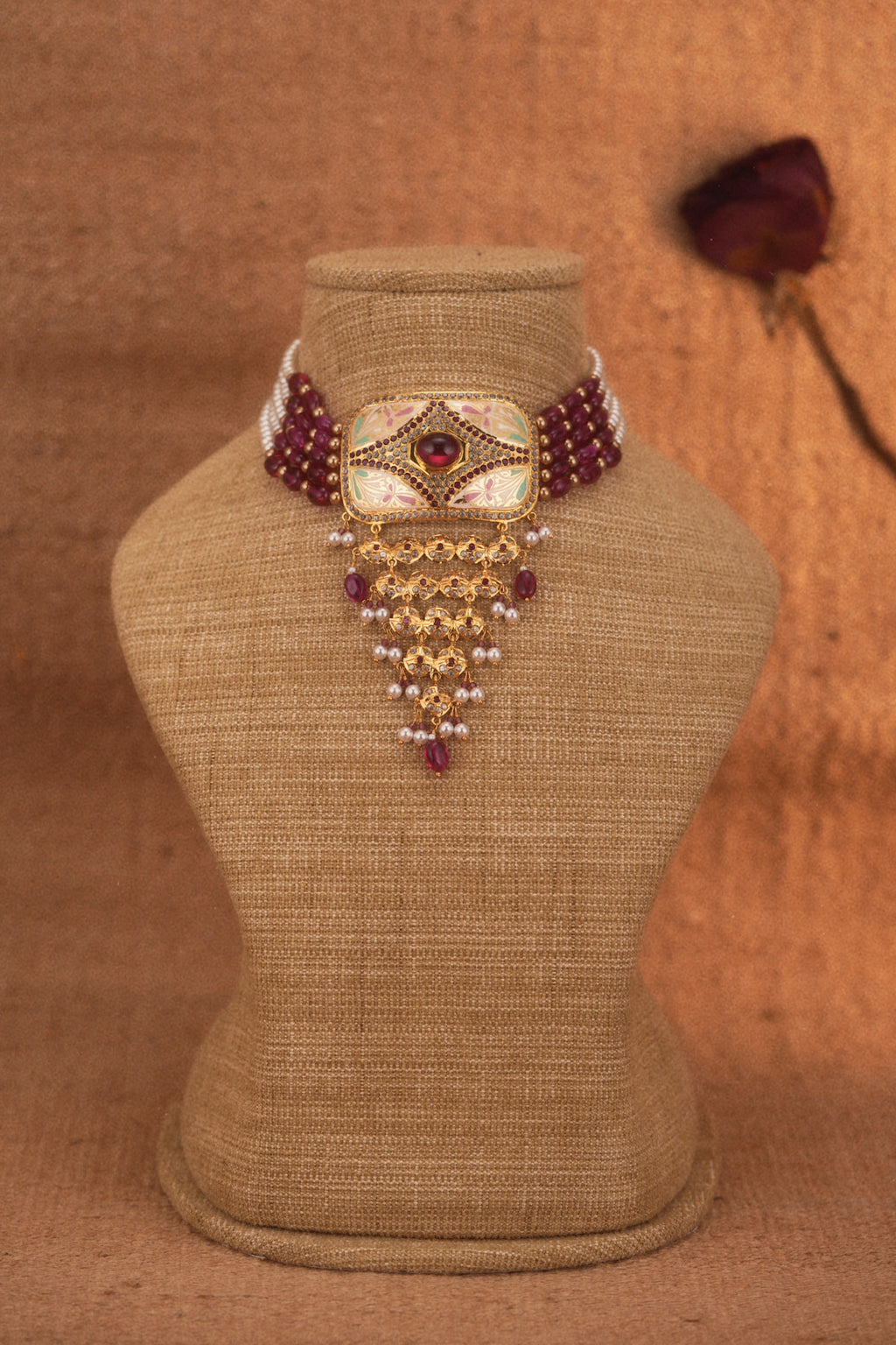 Rabia Ruby Jadau Choker Set