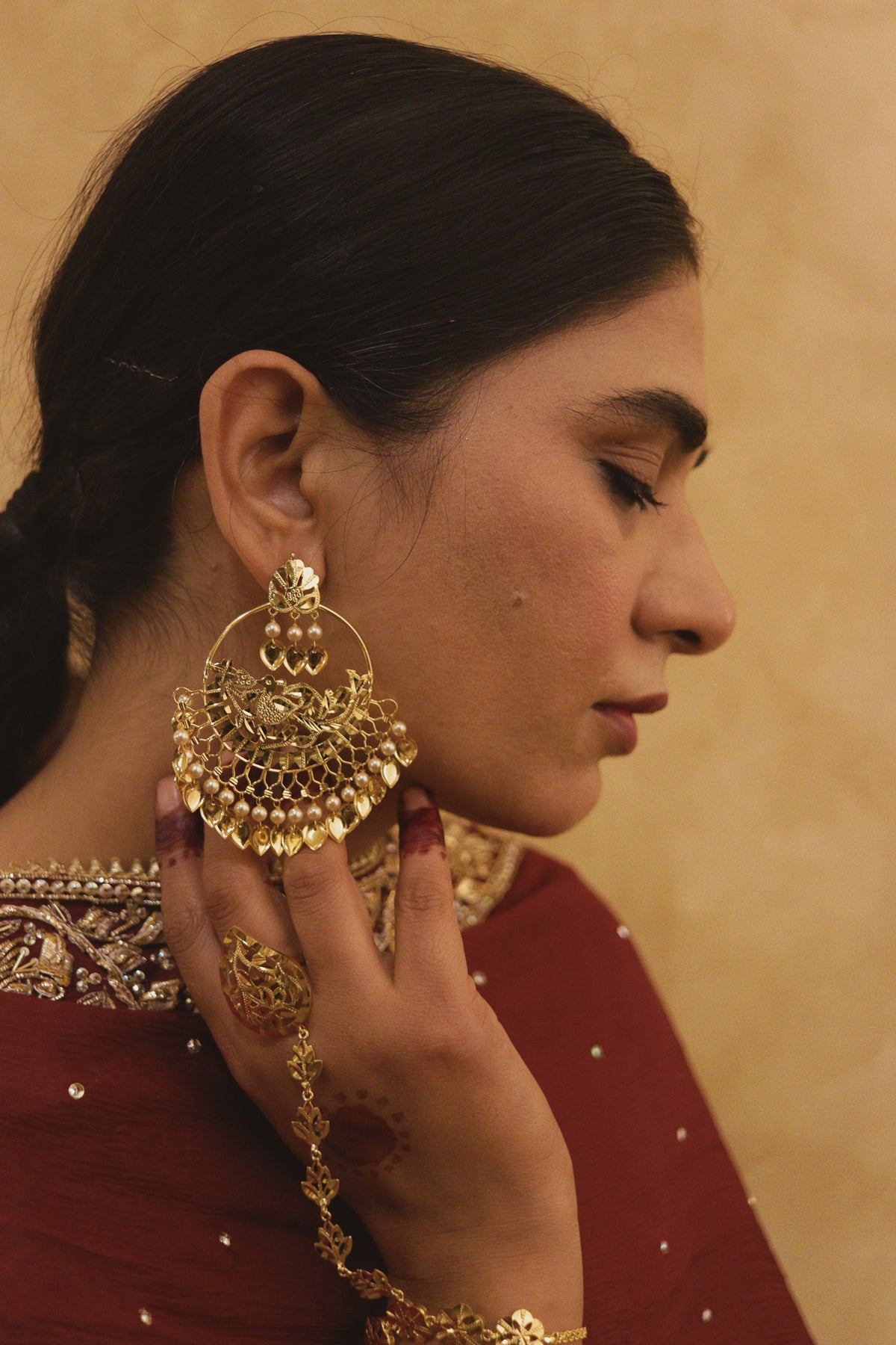 Morni Pippal Patti Earrings