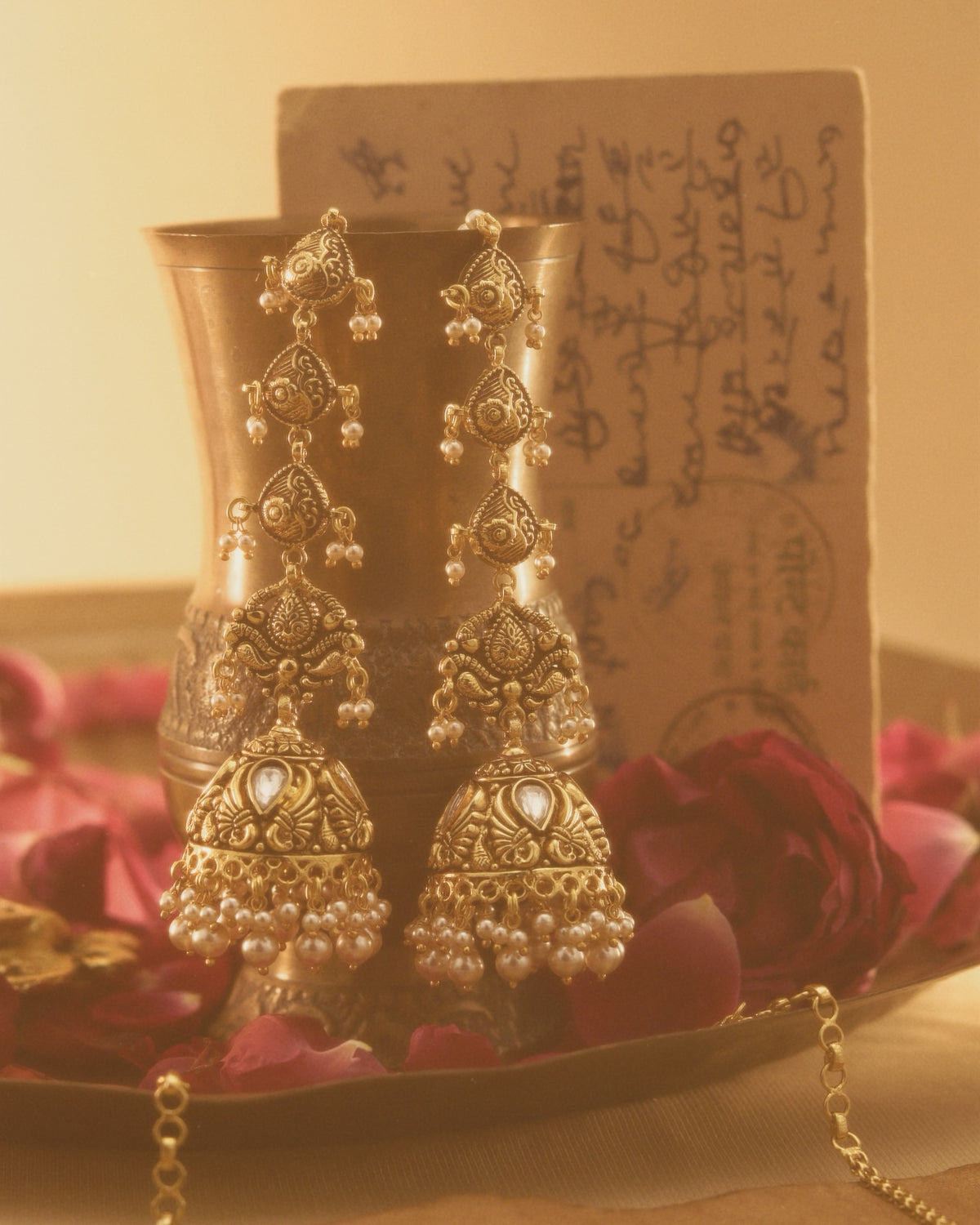 Moti Mahal Jhumki Earrings