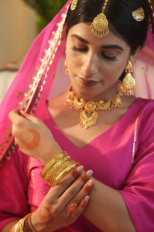 Nanki Necklace, Earing & Tikka