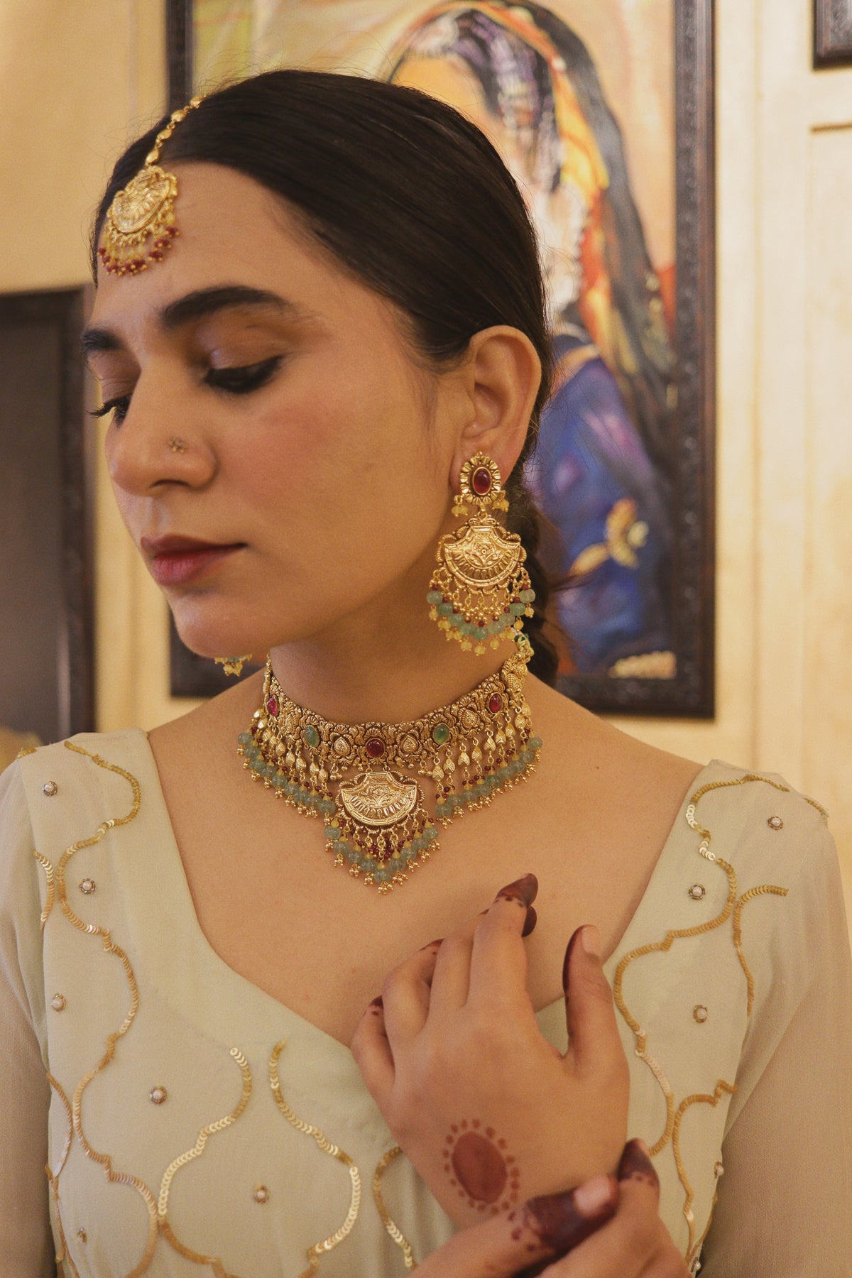 Bagh Mint Choker Set