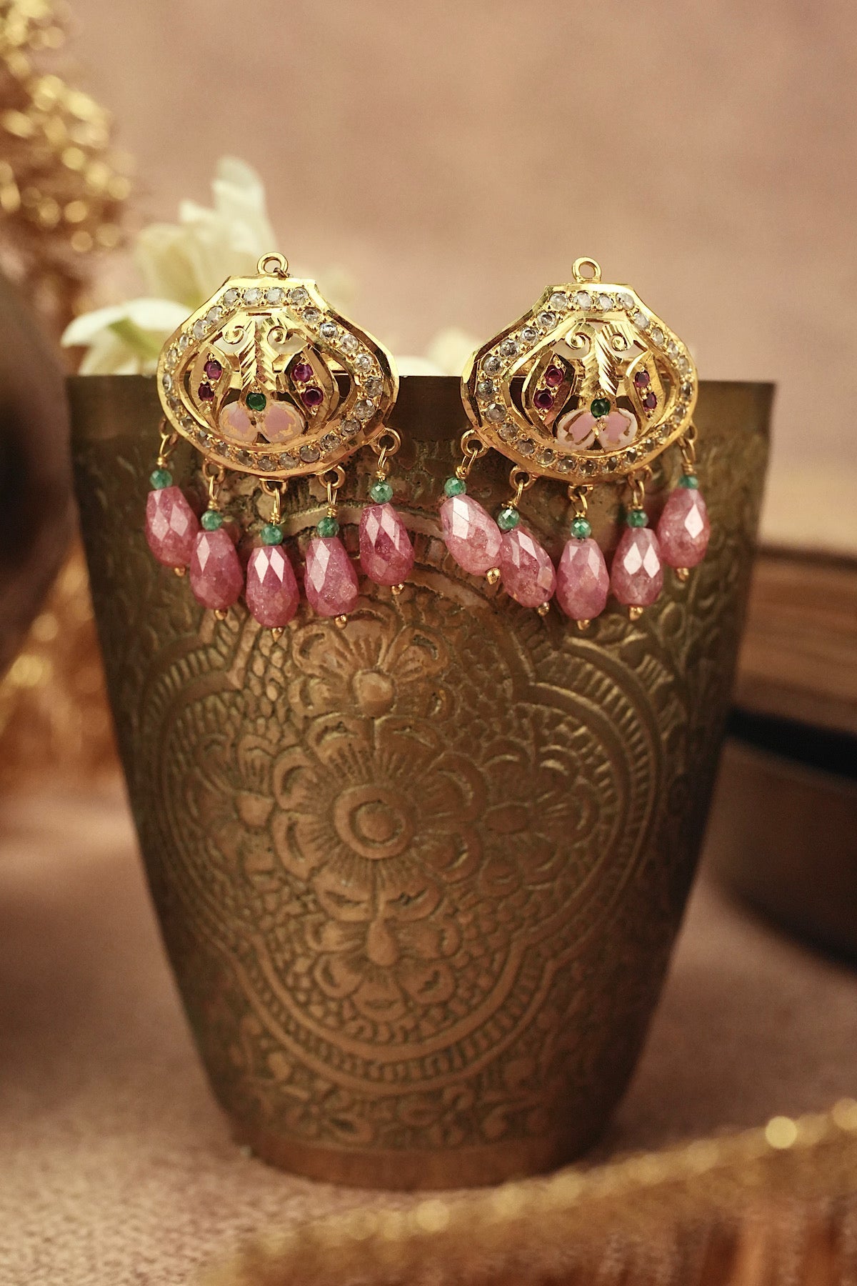 Gulabi Jadau Necklace Set