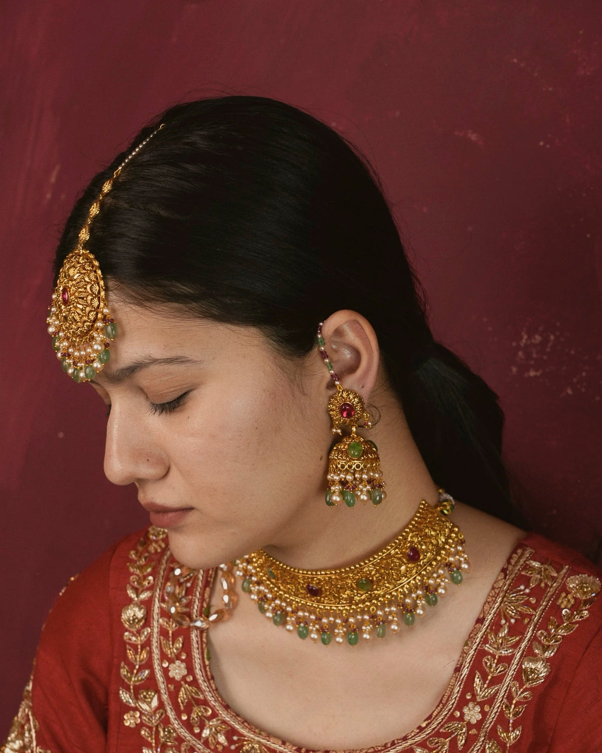 Saleem Choker Set with Tikka