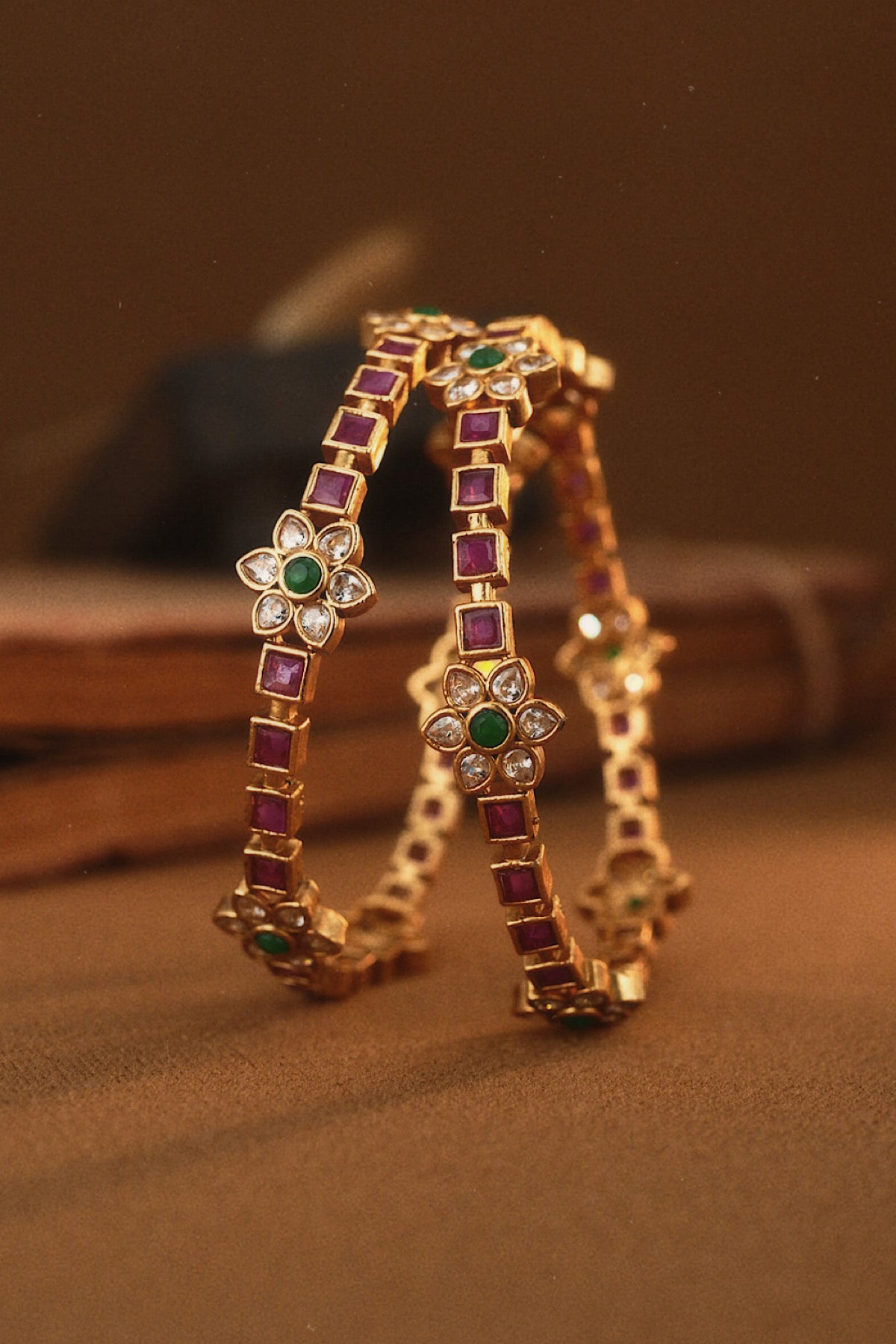 Ruby Emerald Bangles