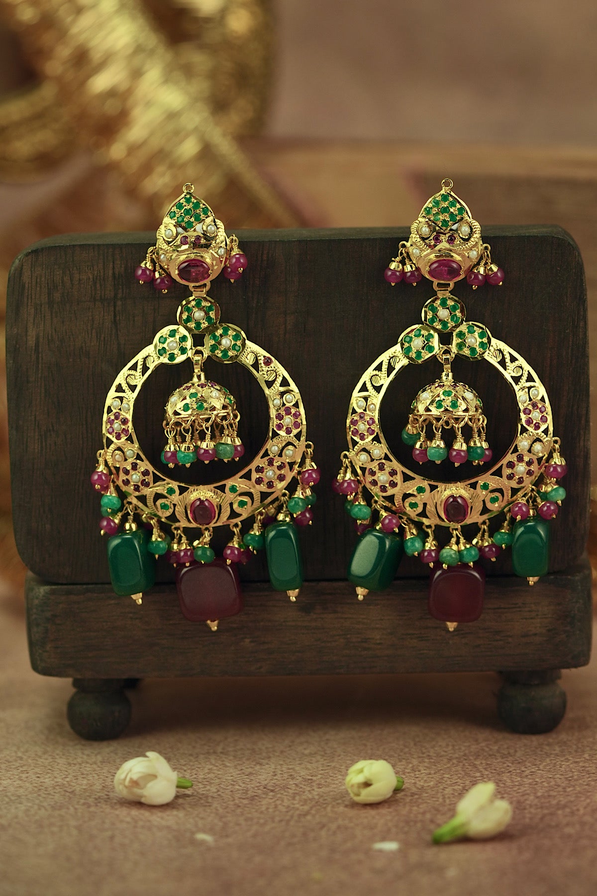 Patiala Jhumki Jadau Earrings