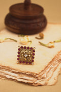 Kundan Rubby Ring