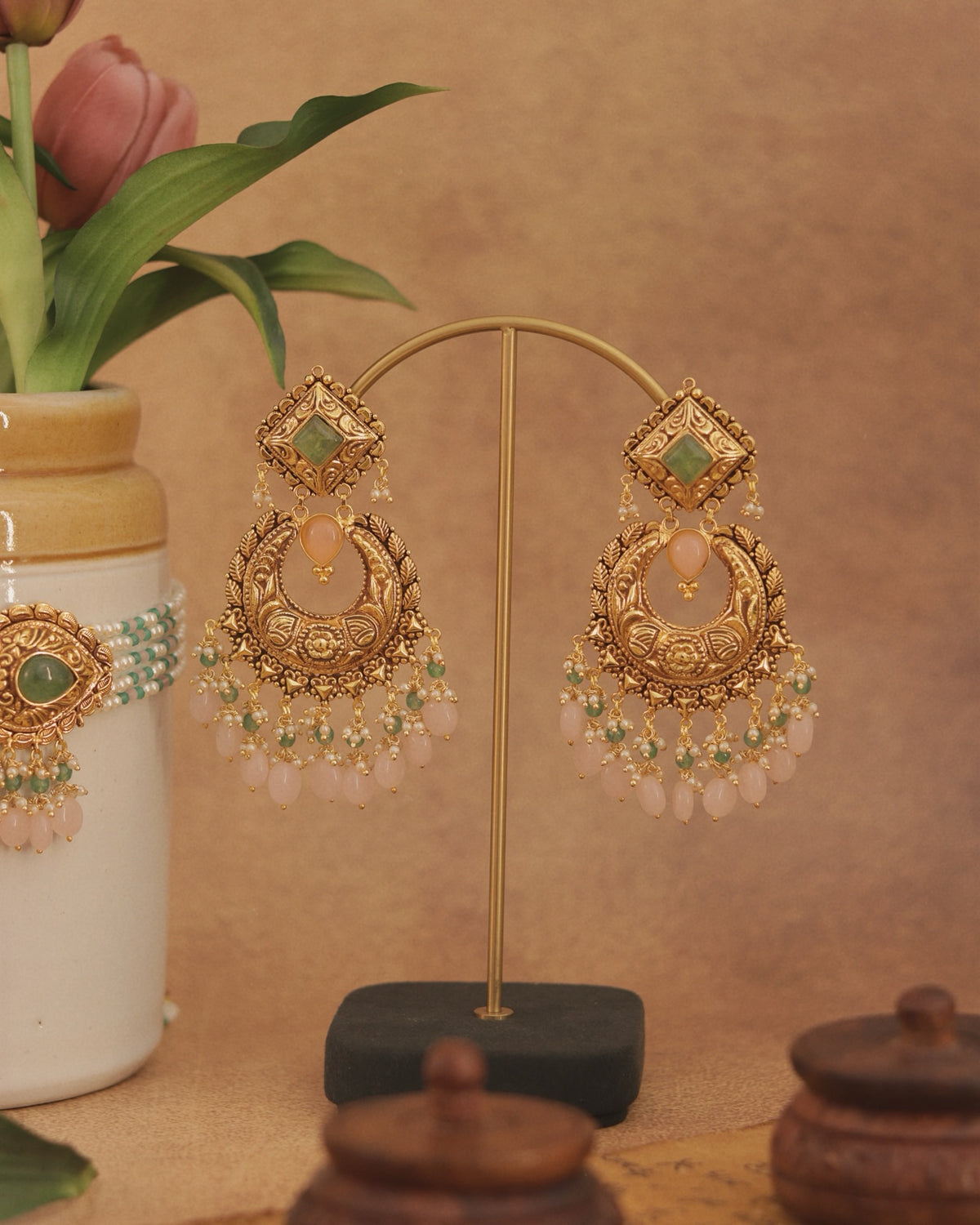 Gulbano Mint Pink Earrings