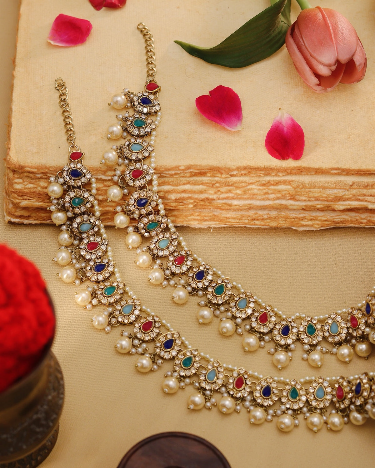Multi Antique Payal Pair