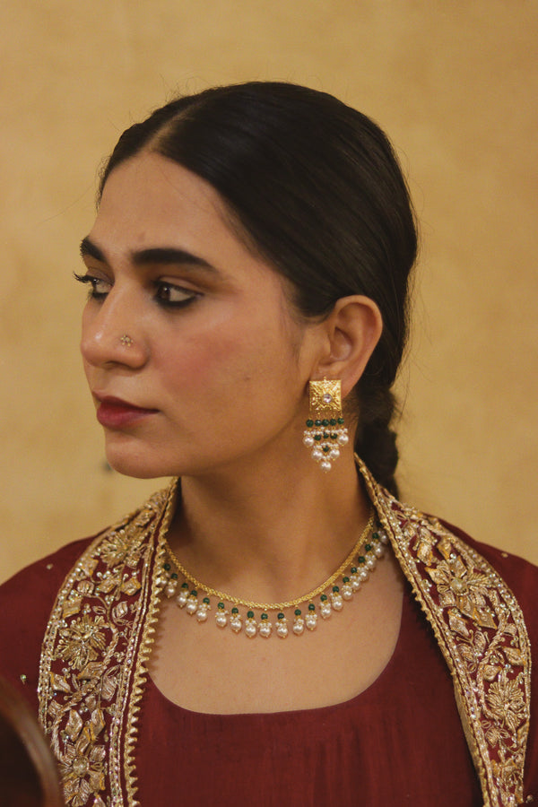 Hema Pearl Necklace Set