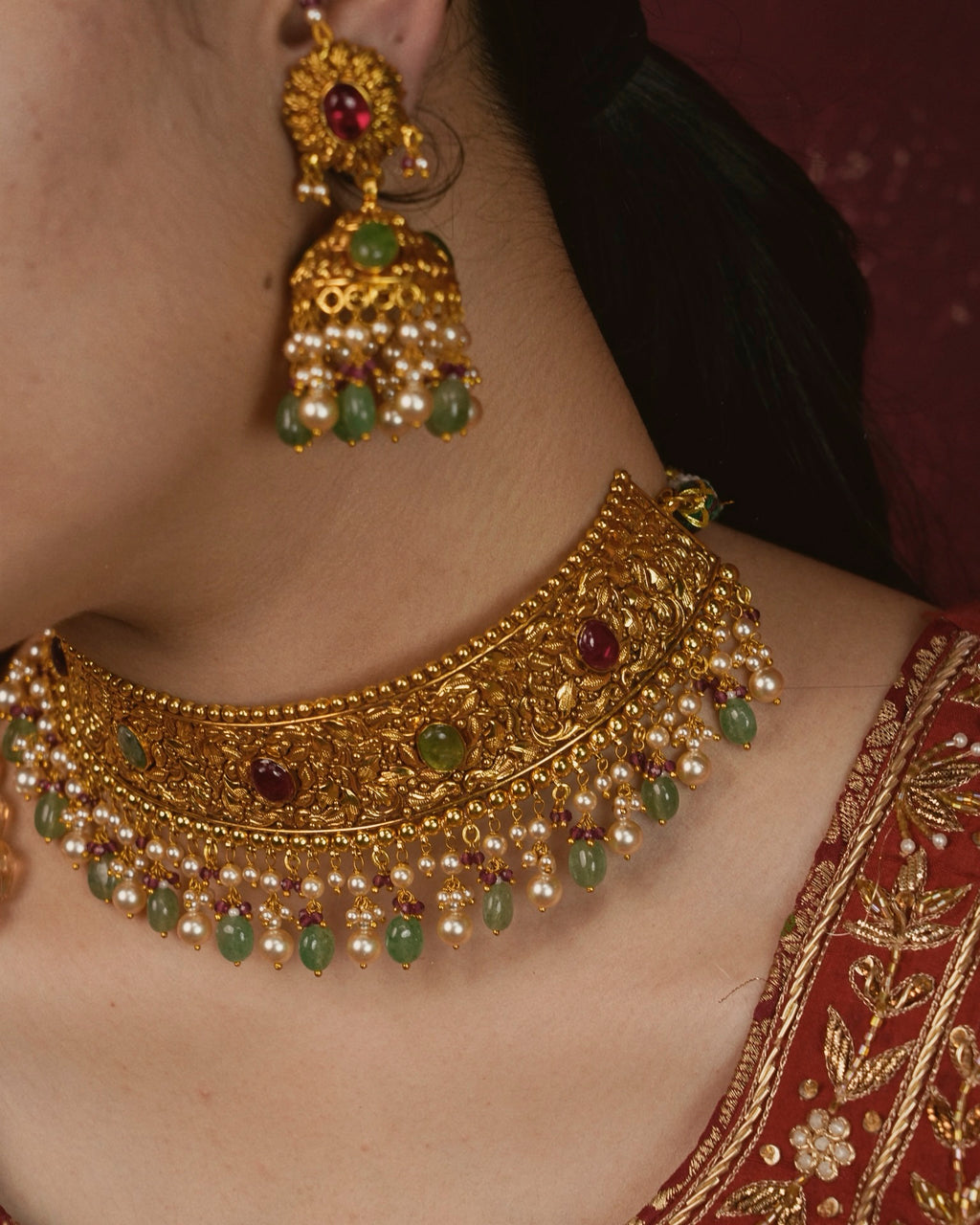 Saleem Choker Set with Tikka