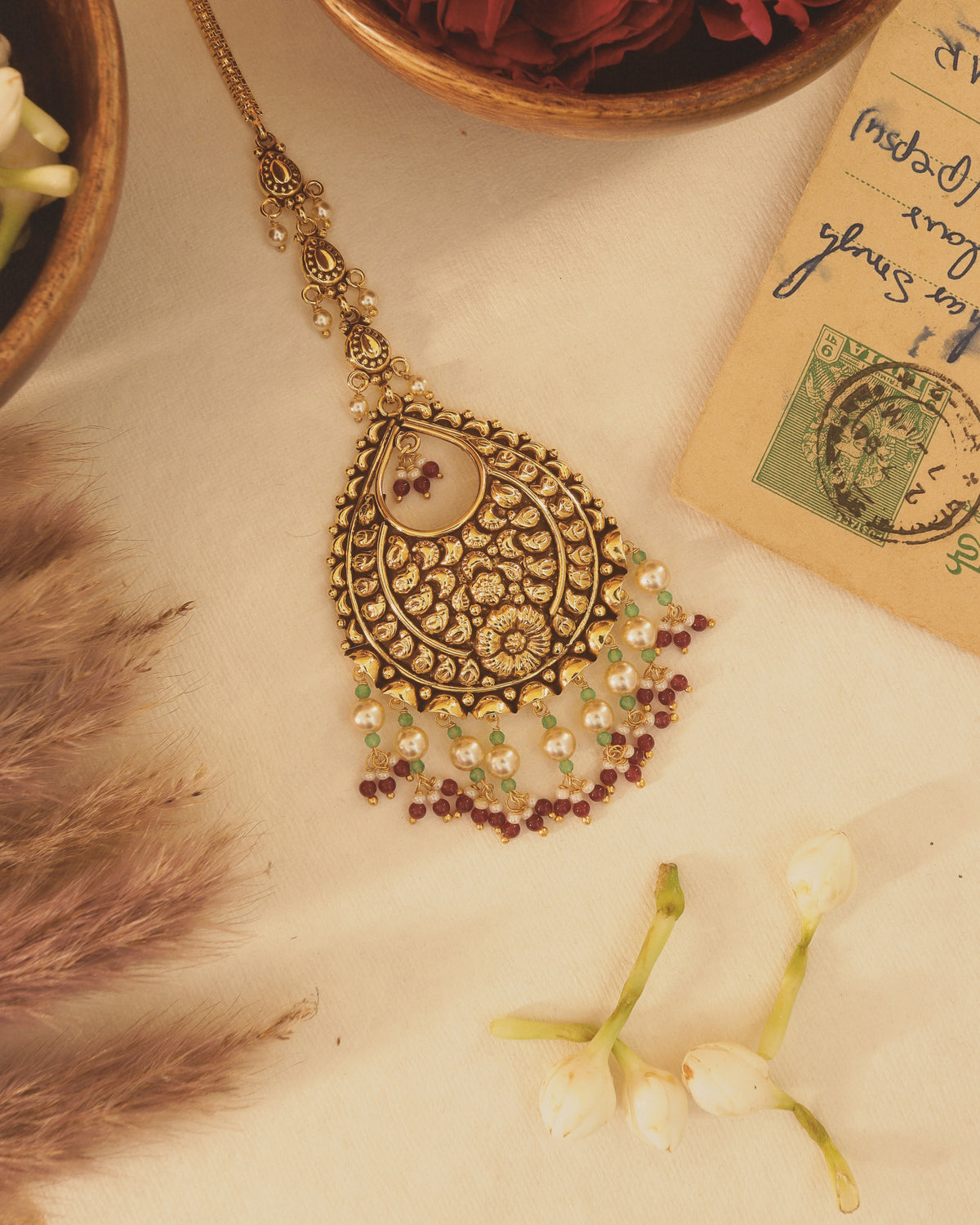 Chenab Necklace Set with Tikka