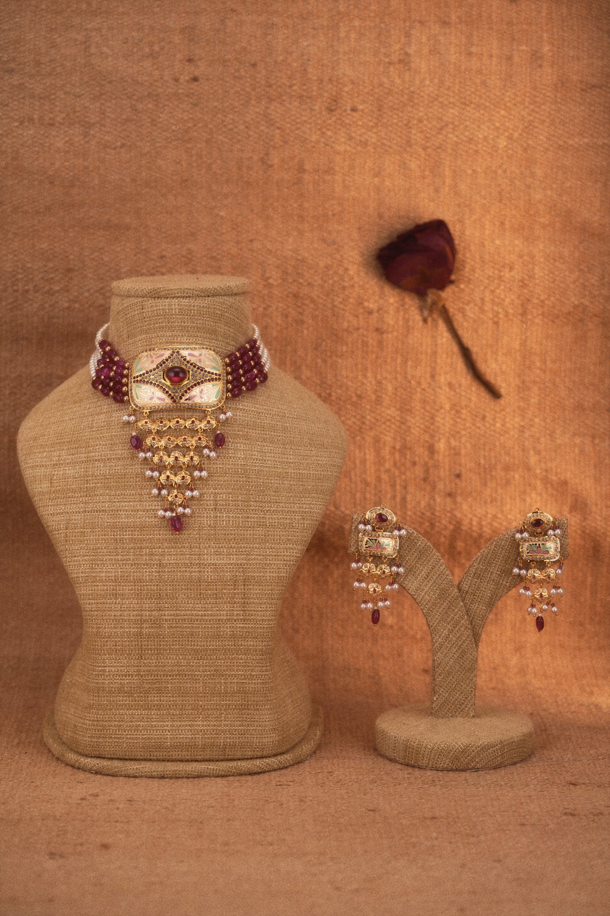 Rabia Ruby Jadau Choker Set