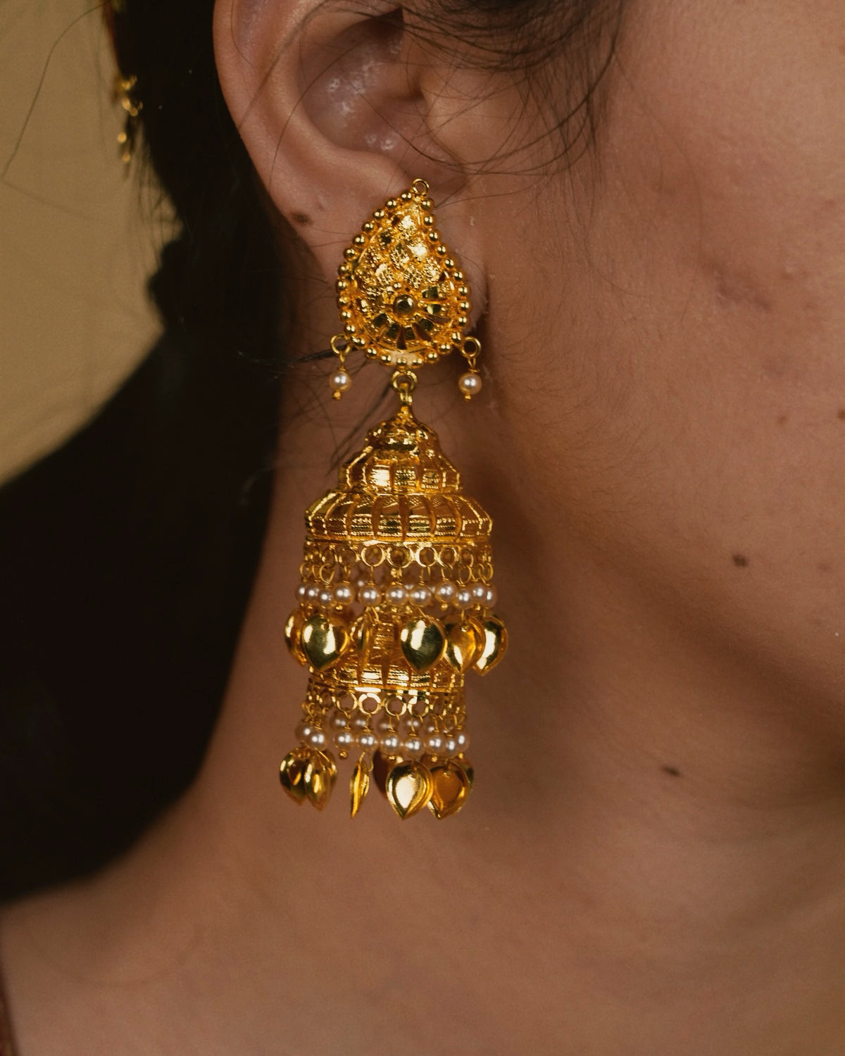 Ambi Double Jhumki Earrings
