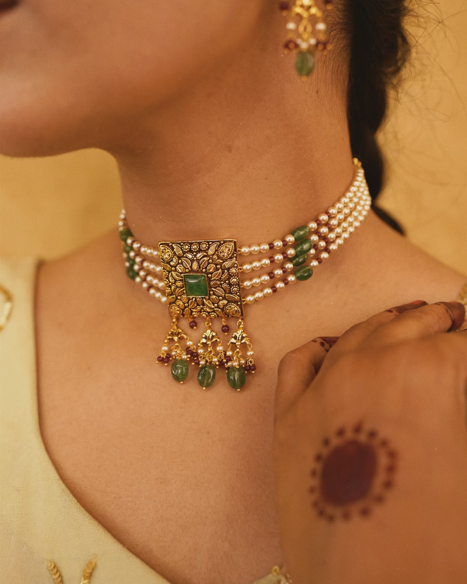 Amreen Mint Choker set