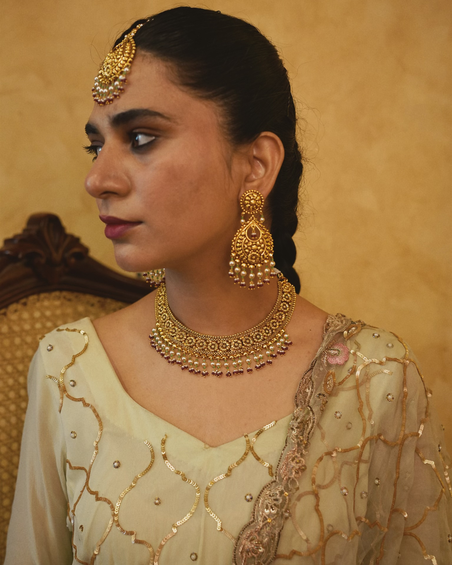 Chenab Necklace Set with Tikka