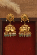 Ruby Mint Jhumki Earrings