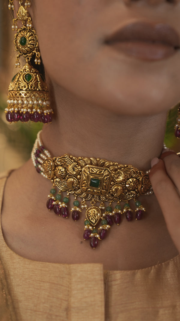 Rida Choker & Jhumki Earrings