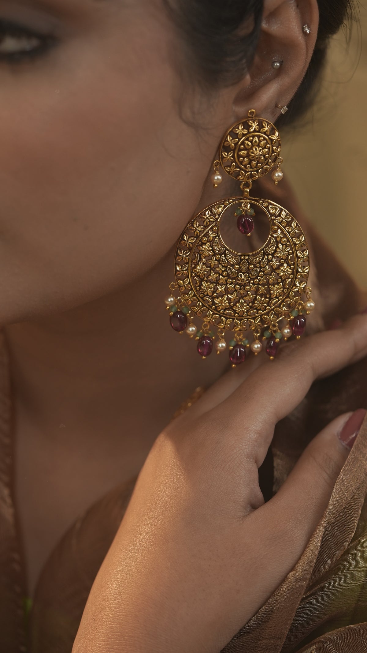 Aafreen Ruby Earrings