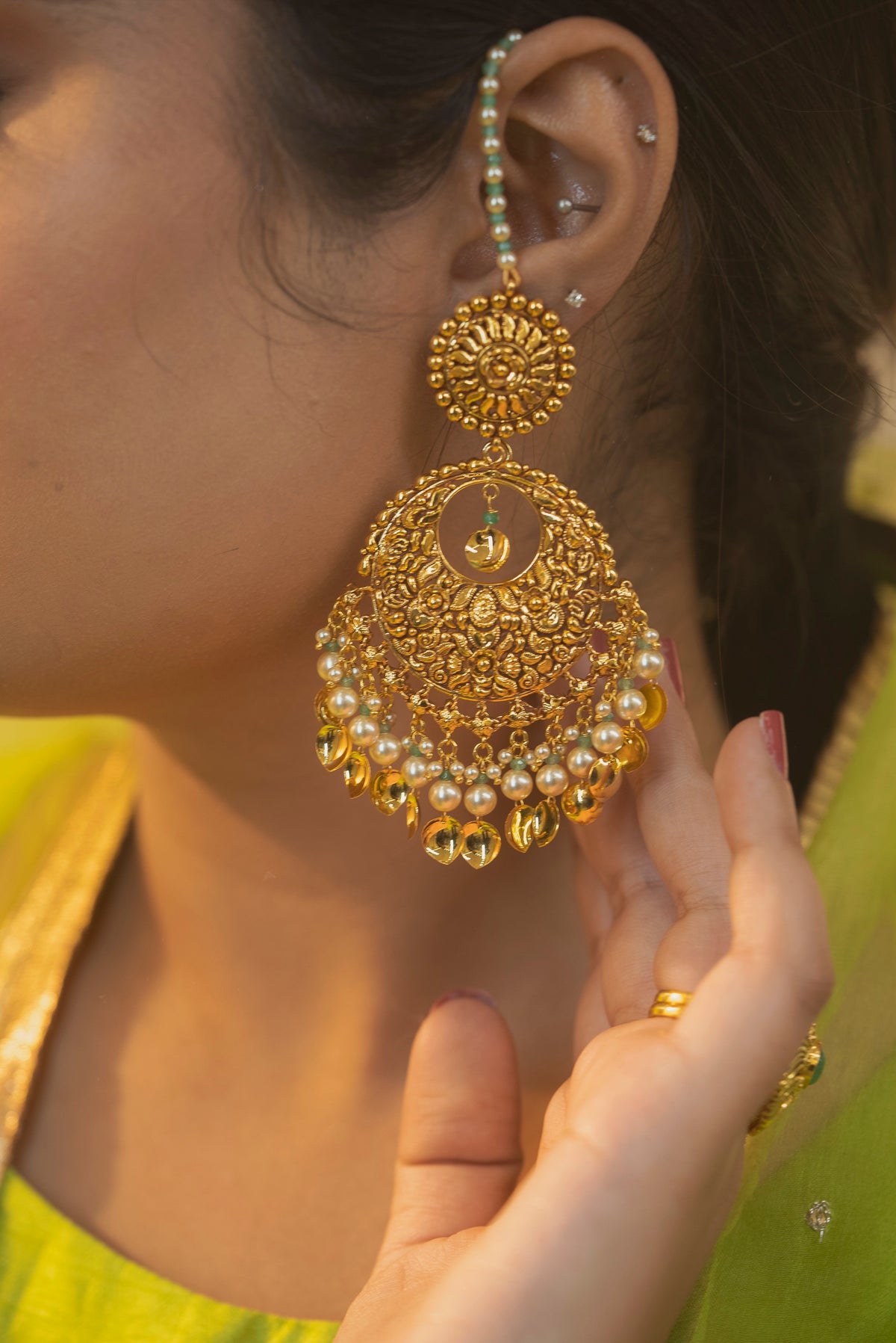 Chandni Pippal Patti Earrings