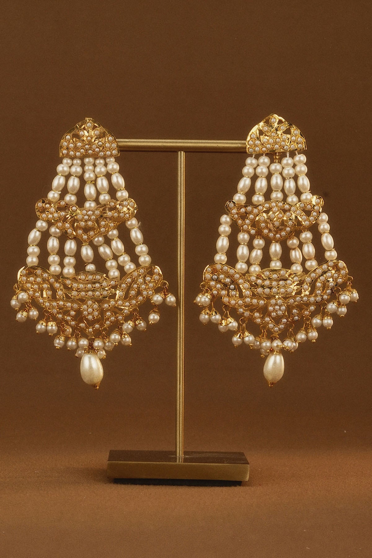 Jadau Pearl Earrings