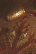 Antique Gold Jade Studs
