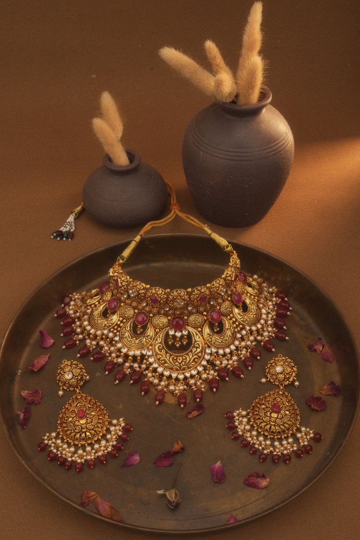 Rabia Ruby Kundan Choker Set