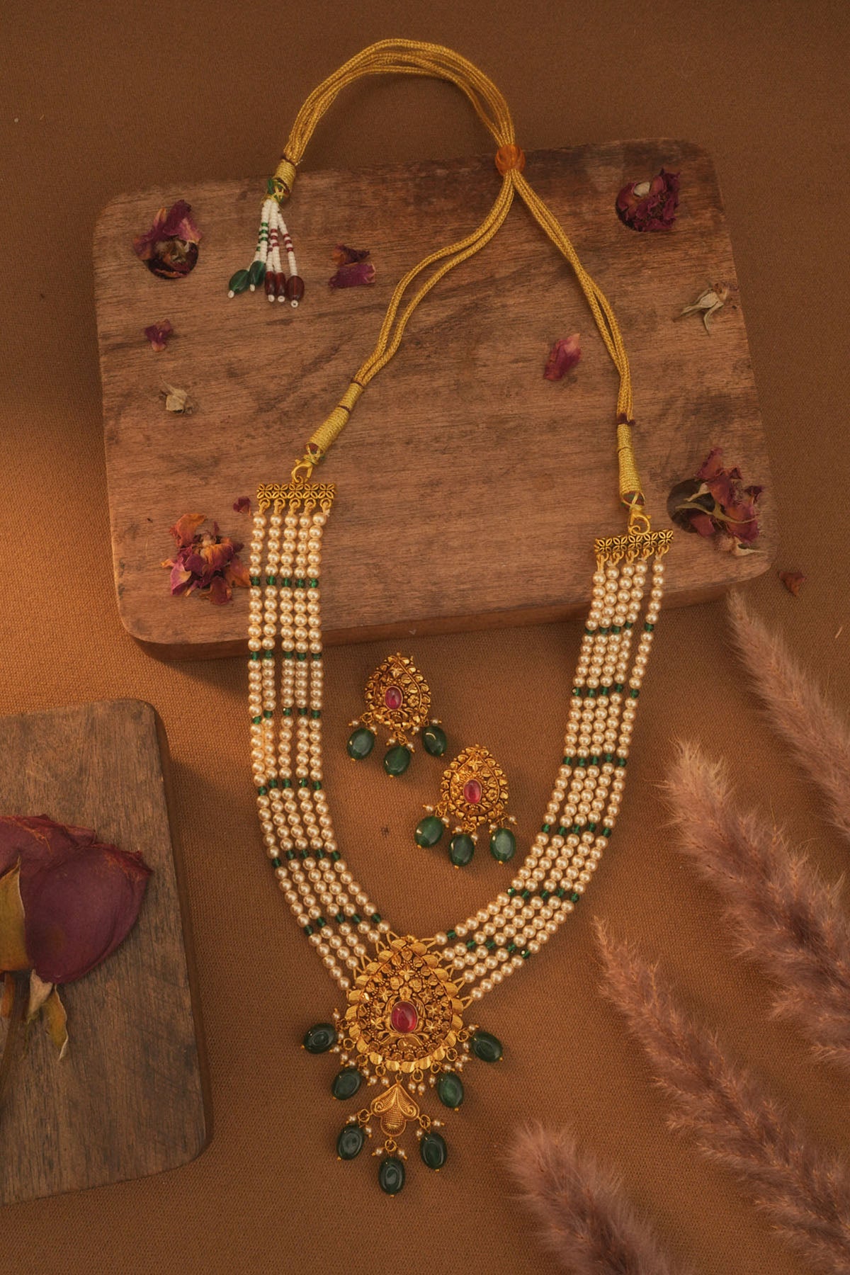 Ruby Emerald Choker Set