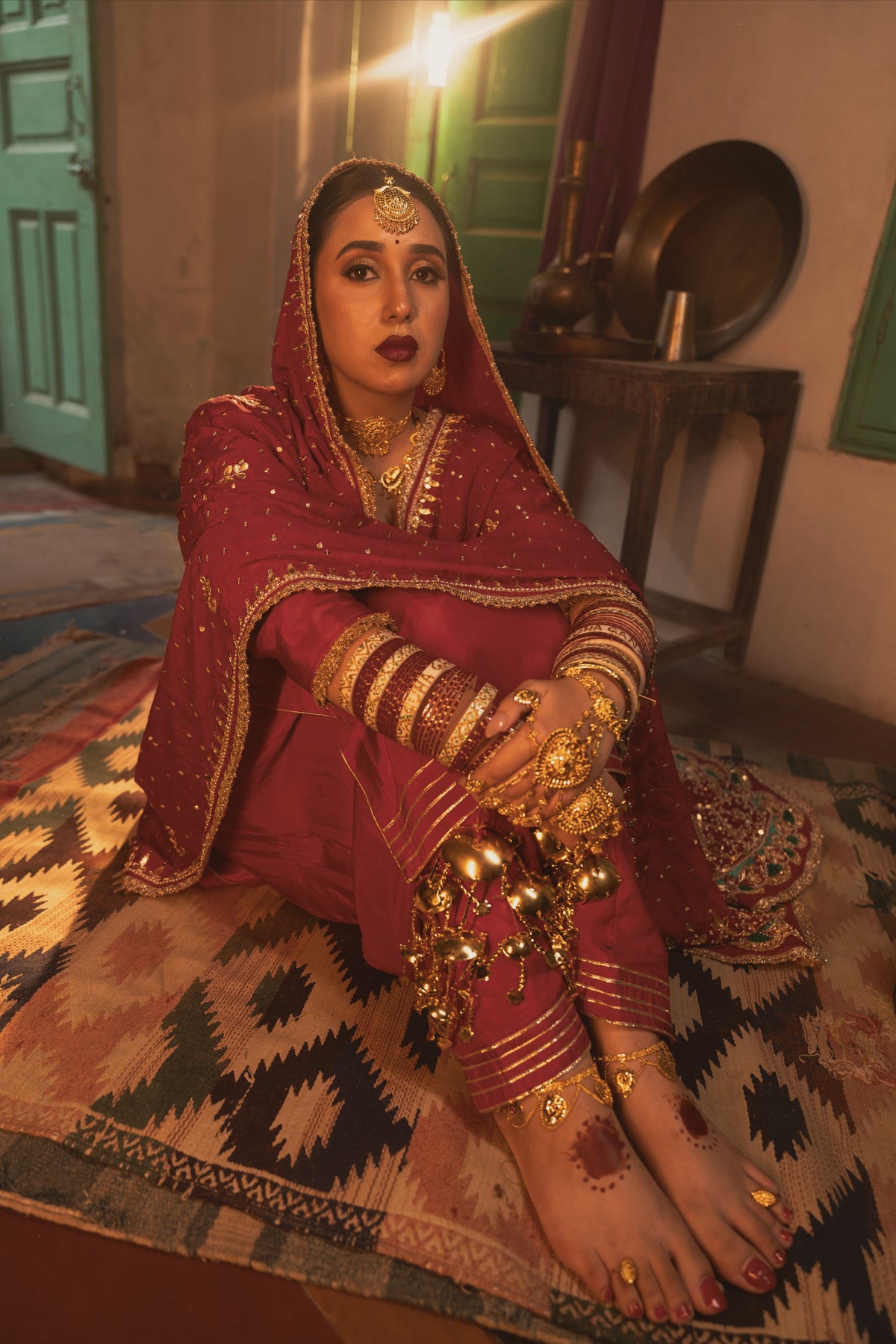 Panjab Necklace, Choker, Earrings & Tika
