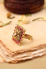 Ruby Polki Ring