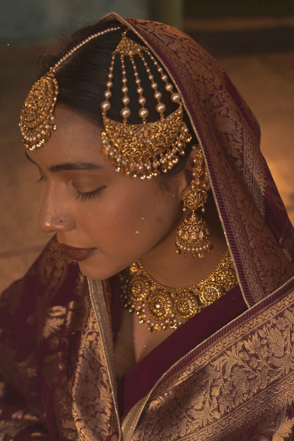Bahar Pippal Patti Jhumki Earrings