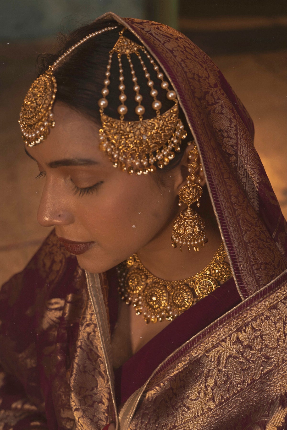 Bahar Pippal Patti Jhumki Earrings