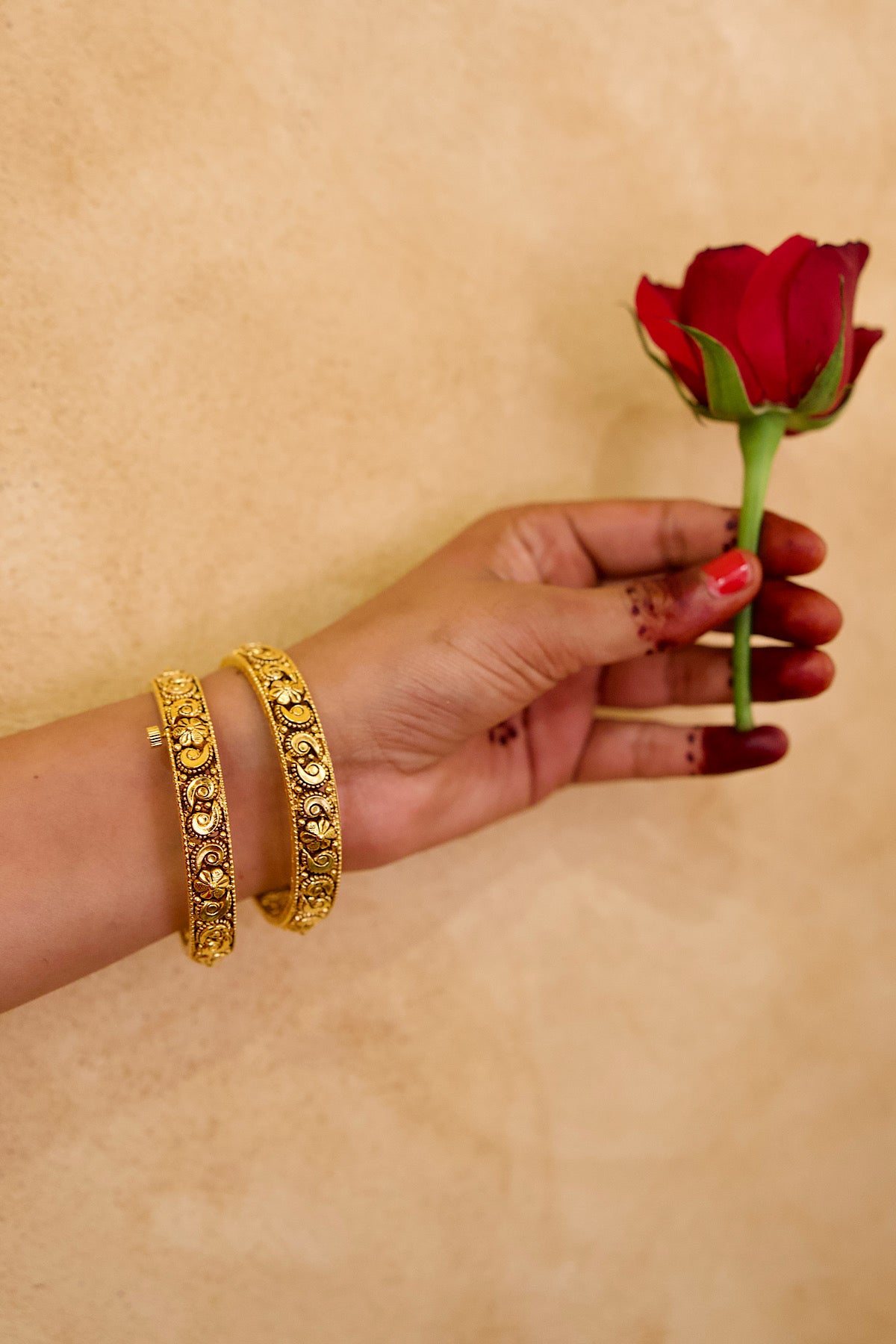 Rose Bangles Pair