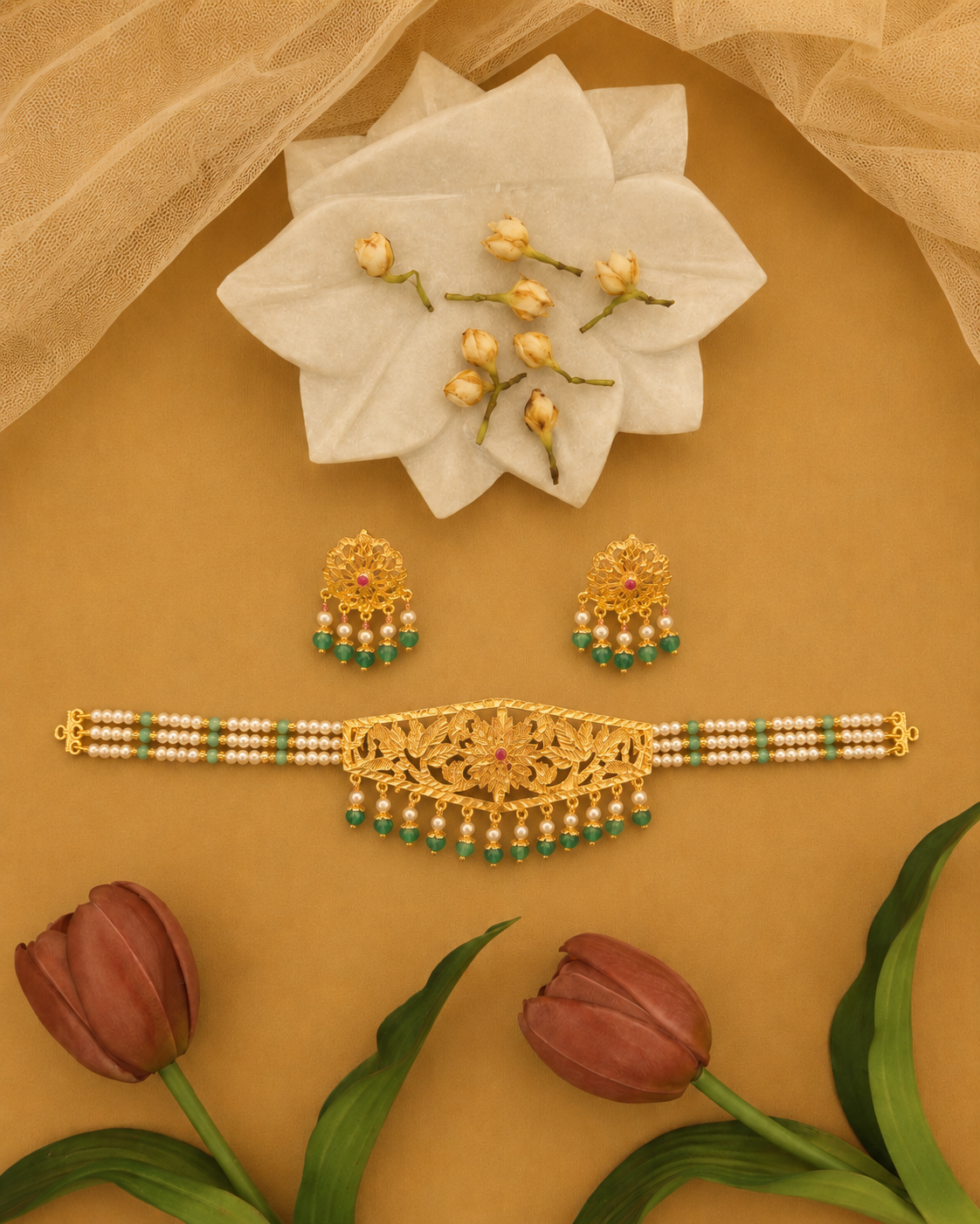 Pippal Patti Choker Set