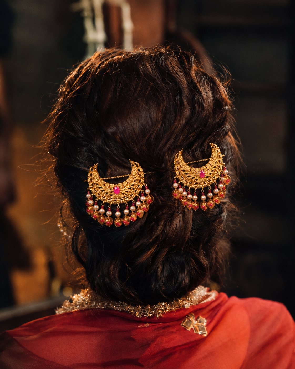 Chand Ruby Hair Clip
